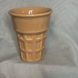 Stylish Tan Ice Cream Cone Ceramic Cup
